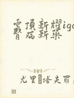 云顶新耀iga肾病新药