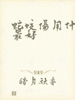 蛇咬伤用什么药最好