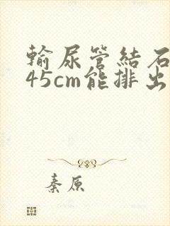 输尿管结石0.45cm能排出来吗