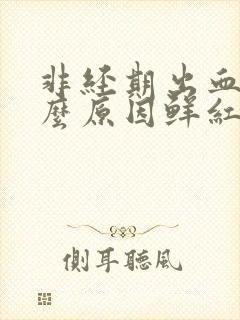 非经期出血是什么原因鲜红色