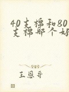 40支棉和80支棉哪个好