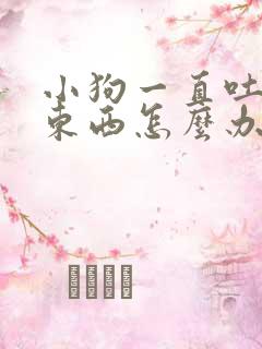 小狗一直吐不吃东西怎么办