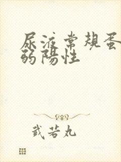 尿液常规蛋白质弱阳性