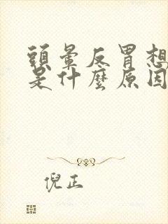 头晕反胃想呕吐是什么原因