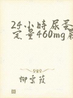 24小时尿蛋白定量460mg严重吗?