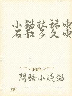 小猫拉稀吃蒙脱石散多久吃一次