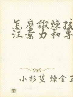 怎么锻炼孩子的注意力和专注力