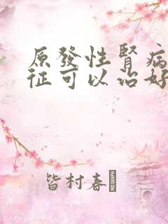 原发性肾病综合征可以治好吗