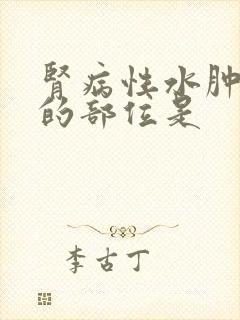 肾病性水肿开始的部位是