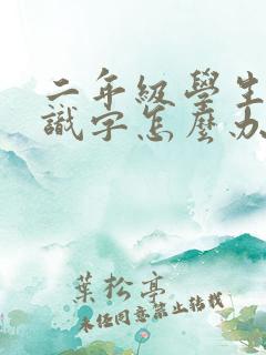 二年级学生不认识字怎么办