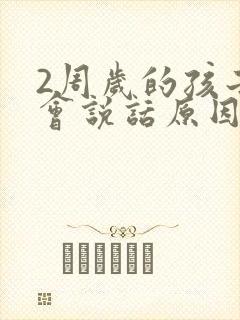 2周岁的孩子不会说话原因