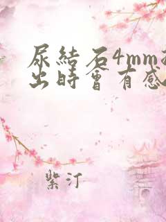 尿结石4mm排出时会有感觉吗