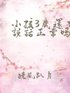 小孩3岁还不会说话正常吗