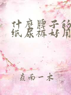 什么牌子的老人纸尿裤好用