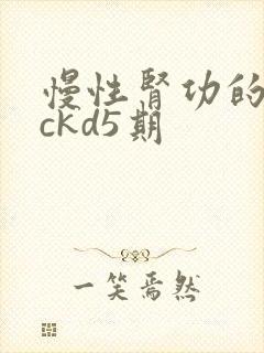 慢性肾功的衰竭ckd5期