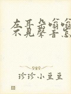 左耳朵嗡嗡响听不见声音怎么办