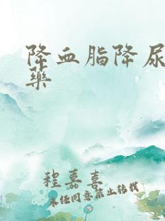 降血脂降尿酸的药