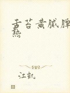 舌苔黄腻脾胃湿热