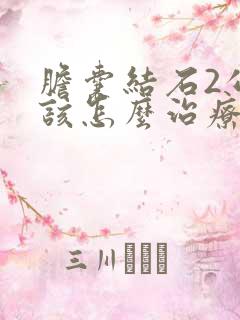 胆囊结石2公分该怎么治疗