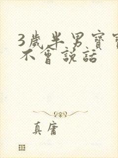 3岁半男宝宝还不会说话