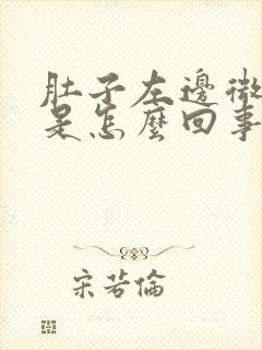 肚子左边微微疼是怎么回事女性