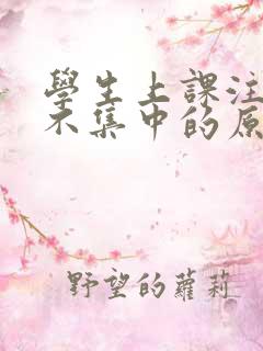 学生上课注意力不集中的原因及解决办法