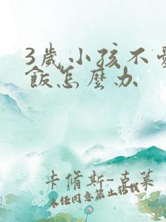 3岁小孩不爱吃饭怎么办