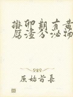 排卵期有黄色豆腐渣分泌物