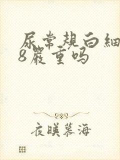 尿常规白细胞88严重吗