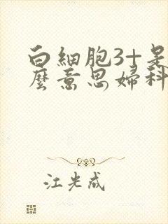 白细胞3+是什么意思妇科检查