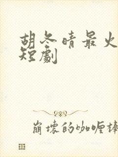 胡冬晴最火十部短剧