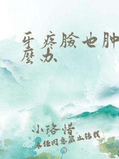 牙疼脸也肿了怎么办