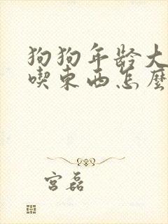 狗狗年龄大了不吃东西怎么办