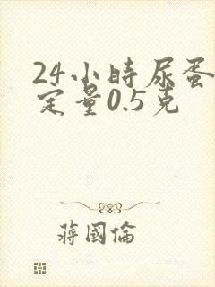 24小时尿蛋白定量0.5克