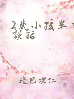 2岁小孩半不会说话