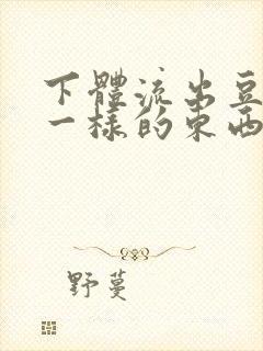 下体流出豆腐渣一样的东西