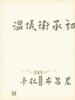 温仪卫承初小说