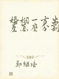 婚姻一方出轨财产怎么分割