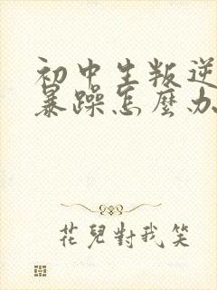 初中生叛逆厌学暴躁怎么办