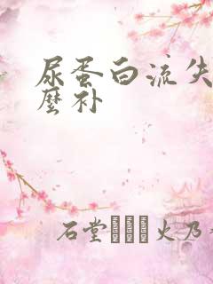 尿蛋白流失吃什么补