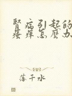 肾病引起的皮肤瘙痒怎么办