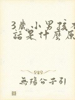 3岁小男孩不说话是什么原因