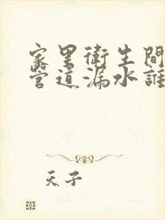 家里卫生间下水管道漏水谁的责任