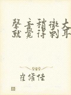 声音稍微大一点就觉得刺耳