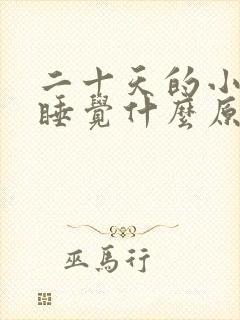 二十天的小孩不睡觉什么原因