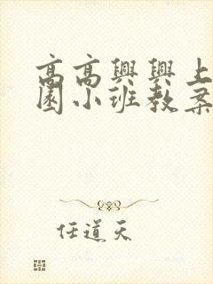 高高兴兴上幼儿园小班教案活动