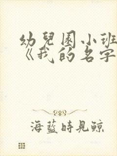 幼儿园小班教案《我的名字》含反思