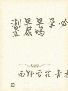 测早早孕必须要晨尿吗