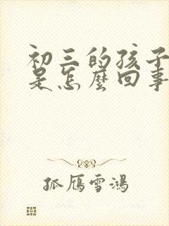 初三的孩子厌学是怎么回事