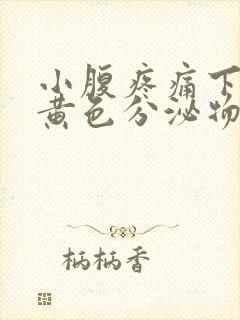 小腹疼痛下面有黄色分泌物